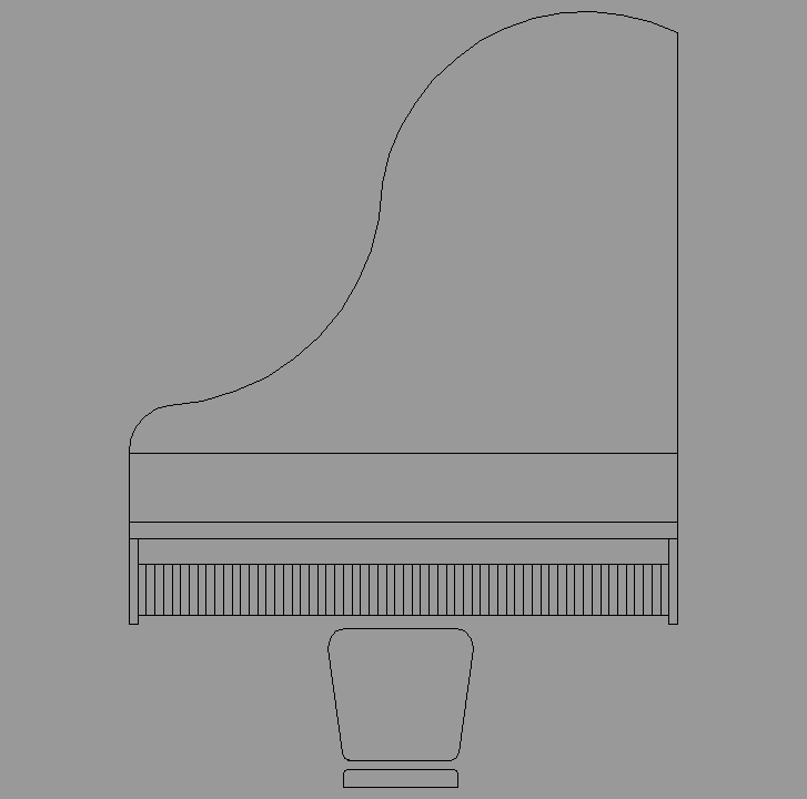 Bloque Autocad Vista de Piano 09 en Planta